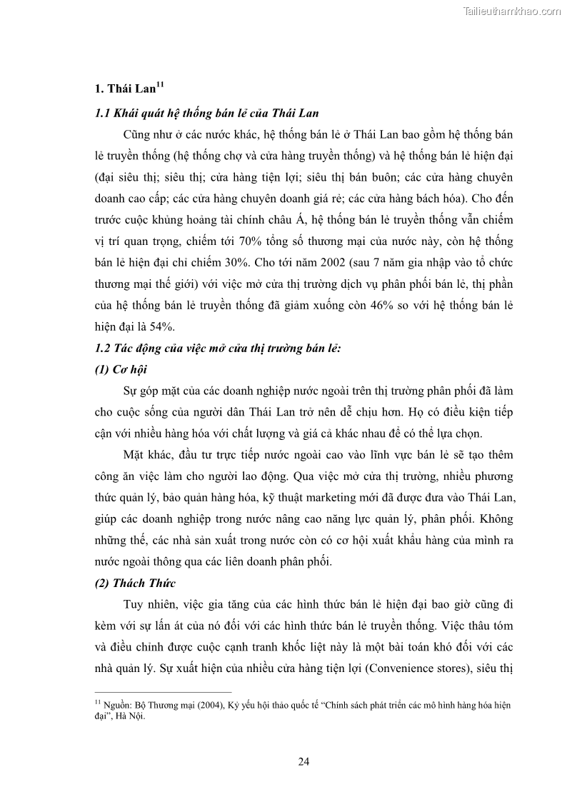 Khóa luận tốt nghiệp Phát triển hệ thống phân phối hàng hoá Việt Nam trong điều kiện hội nhập WTO - 4 Trang 25