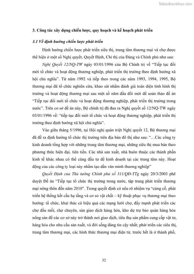 Khóa luận tốt nghiệp Phát triển hệ thống phân phối hàng hoá Việt Nam trong điều kiện hội nhập WTO - 5 Trang 33