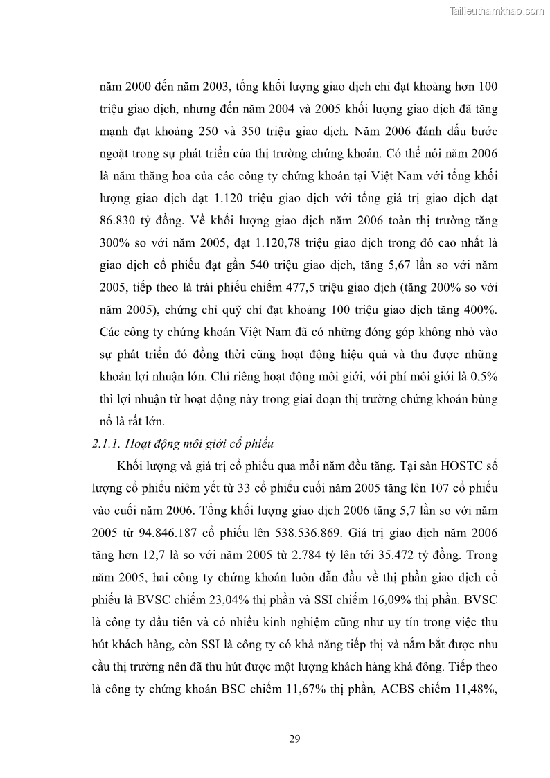 Khóa luận tốt nghiệp Tác động của các cam kết gia nhập WTO đến dịch vụ chứng khoán tại Việt Nam - 5 Trang 33