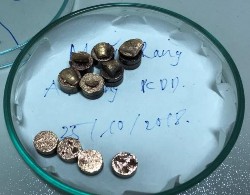 Răng được trải qua chu trình pH Răng sau khi được cắt Mẫu răng nghiên cứu 9