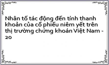 Nhân tố tác động đến tính thanh khoản của cổ phiếu niêm yết trên thị trường chứng khoán Việt Nam - 20
