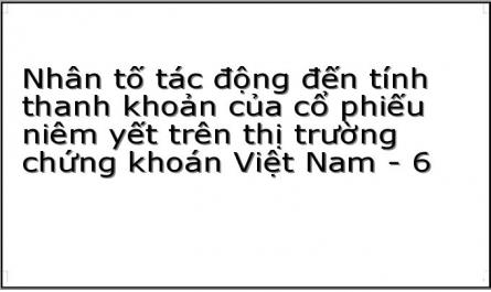 Nhân tố tác động đến tính thanh khoản của cổ phiếu niêm yết trên thị trường chứng khoán Việt Nam - 6