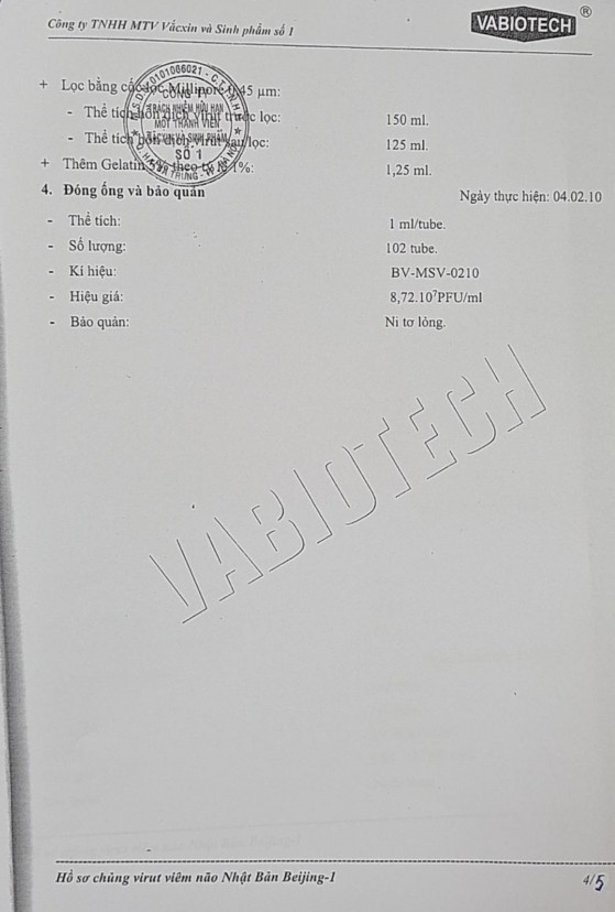 Huyết thanh chứng dương ≥ 1 5 Hiệu giá huyết thanh chứng âm ≤ 1 Phụ lục 6 4