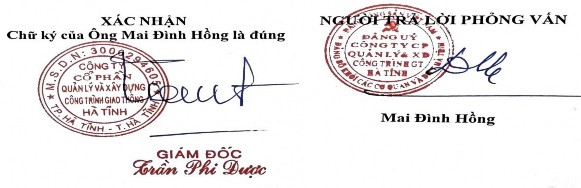 Phụ lục 14b PHỎNG VẤN CÁN BỘ ĐẢNG VIÊN Ở ĐẢNG BỘ TỈNH HÀ TĨNH VỀ 2