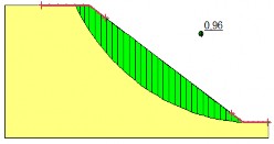 H 150m Hình 3 8 Mô hình tính toán ổn định tầng thải theo Slope W với đất 6