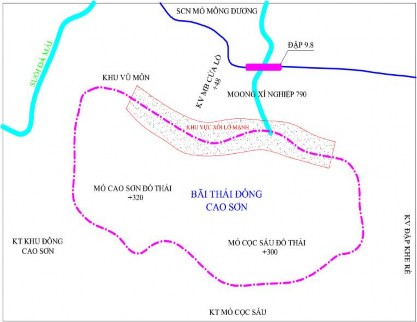 Hình 1 5 Sơ đồ ranh giới bãi thải Đông Cao Sơn 5 Bảng 1 5 Thông số cơ bản 3