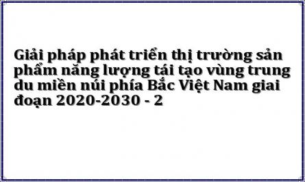 Giải pháp phát triển thị trường sản phẩm năng lượng tái tạo vùng trung du miền núi phía Bắc Việt Nam giai đoạn 2020-2030 - 2