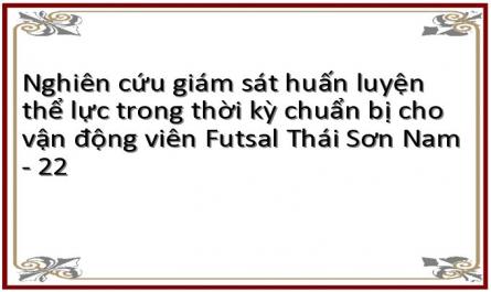 Nghiên cứu giám sát huấn luyện thể lực trong thời kỳ chuẩn bị cho vận động viên Futsal Thái Sơn Nam - 22
