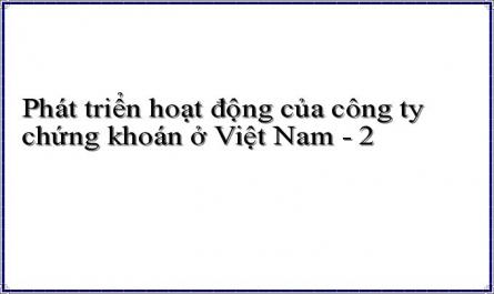 Phát triển hoạt động của công ty chứng khoán ở Việt Nam - 2