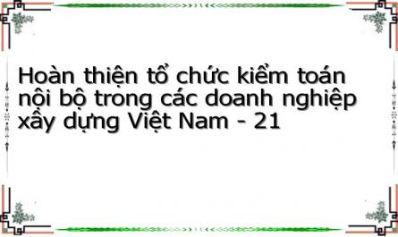 Hoàn thiện tổ chức kiểm toán nội bộ trong các doanh nghiệp xây dựng Việt Nam - 21