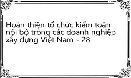 Hoàn thiện tổ chức kiểm toán nội bộ trong các doanh nghiệp xây dựng Việt Nam - 28