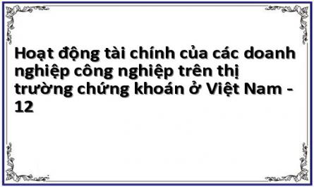 Hoạt động tài chính của các doanh nghiệp công nghiệp trên thị trường chứng khoán ở Việt Nam - 12