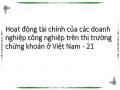 Hoạt động tài chính của các doanh nghiệp công nghiệp trên thị trường chứng khoán ở Việt Nam - 21