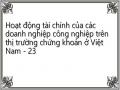 Hoạt động tài chính của các doanh nghiệp công nghiệp trên thị trường chứng khoán ở Việt Nam - 23