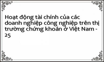 Hoạt động tài chính của các doanh nghiệp công nghiệp trên thị trường chứng khoán ở Việt Nam - 25