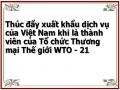 Thúc đẩy xuất khẩu dịch vụ của Việt Nam khi là thành viên của Tổ chức Thương mại Thế giới WTO - 21