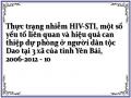 Thực trạng nhiễm HIV-STI, một số yếu tố liên quan và hiệu quả can thiệp dự phòng ở người dân tộc Dao tại 3 xã của tỉnh Yên Bái, 2006-2012 - 10