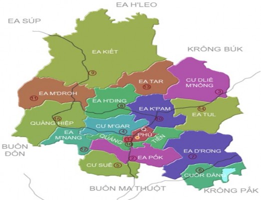 Các thí nghiệm được bố trí tại vườn cà phê thuộc xã Eak’pam huyện 1