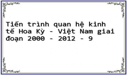 Các Mặt Hàng Nhập Khẩu Của Hoa Kỳ Từ Việt Nam (1995 - 2000)