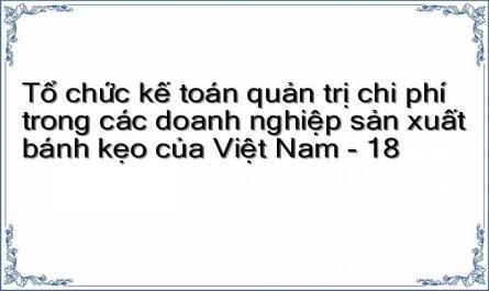 Tổ chức kế toán quản trị chi phí trong các doanh nghiệp sản xuất bánh kẹo của Việt Nam - 18
