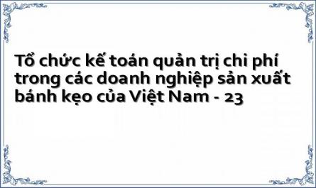 Tổ chức kế toán quản trị chi phí trong các doanh nghiệp sản xuất bánh kẹo của Việt Nam - 23