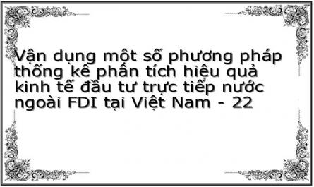 Vận dụng một số phương pháp thống kê phân tích hiệu quả kinh tế đầu tư trực tiếp nước ngoài FDI tại Việt Nam - 22