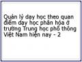 Quản lý dạy học theo quan điểm dạy học phân hóa ở trường Trung học phổ thông Việt Nam hiện nay - 2