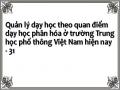 Quản lý dạy học theo quan điểm dạy học phân hóa ở trường Trung học phổ thông Việt Nam hiện nay - 31
