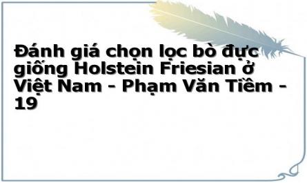 Đánh giá chọn lọc bò đực giống Holstein Friesian ở Việt Nam - Phạm Văn Tiềm - 19