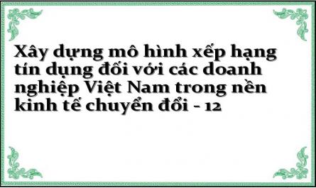 Xây dựng mô hình xếp hạng tín dụng đối với các doanh nghiệp Việt Nam trong nền kinh tế chuyển đổi - 12