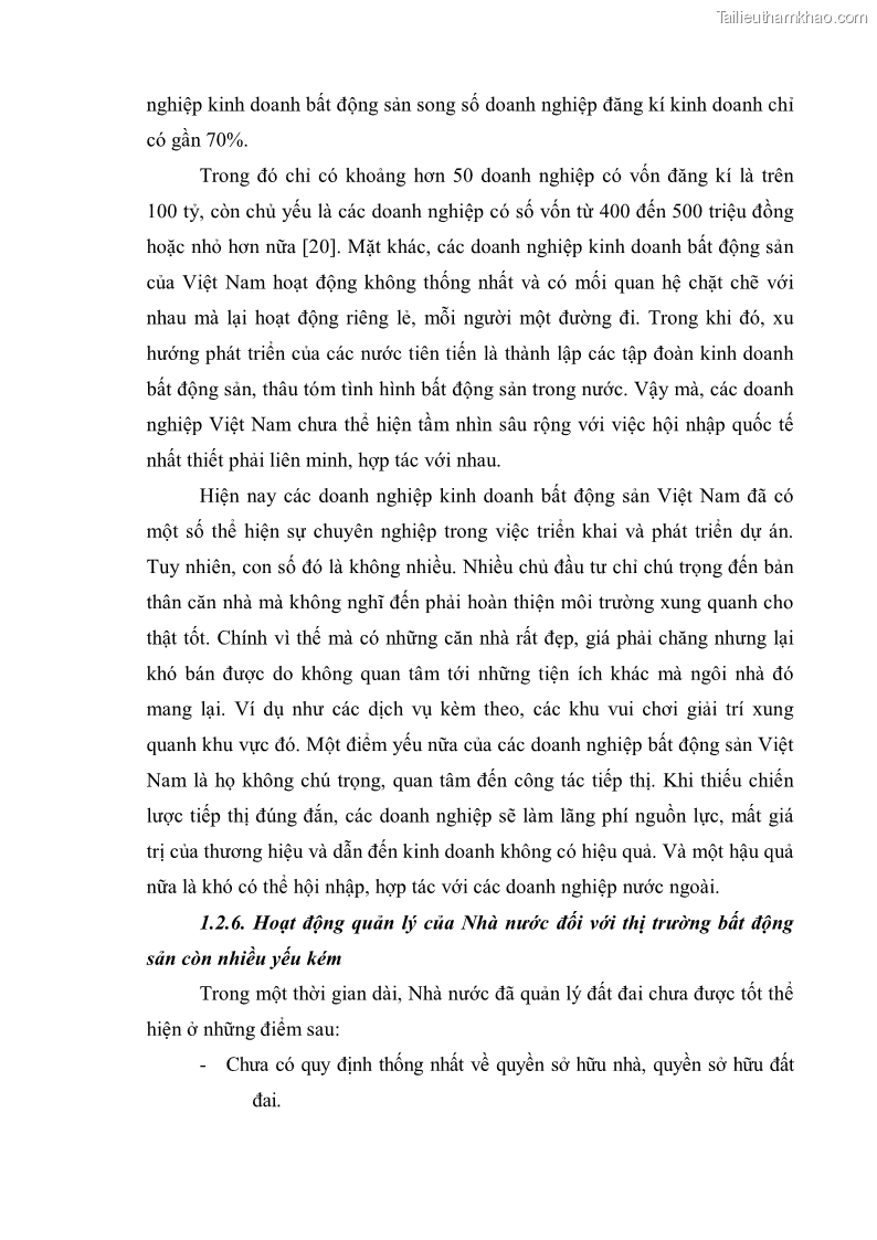 Khóa luận tốt nghiệp Sự biến động của thị trường bất động sản và ảnh hưởng của nó đến nền kinh tế Việt Nam - 9 Trang 65