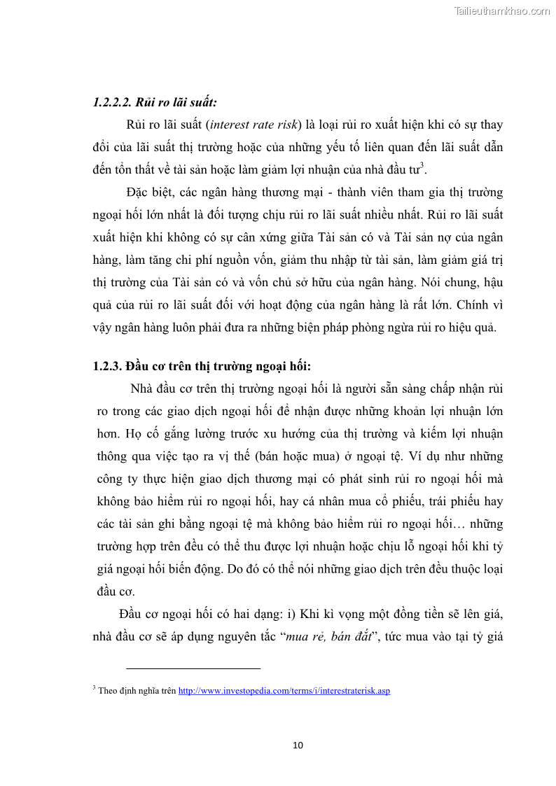 Khóa luận tốt nghiệp Sử dụng nghiệp vụ hoán đổi tiền tệ nhằm mục đích phòng ngừa rủi ro và đầu cơ trên thị trường ngoại hối - 3 Trang 17