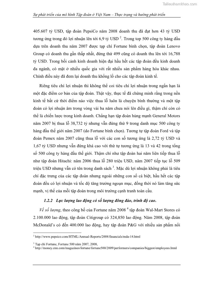 Khóa luận tốt nghiệp Sự phát triển của mô hình tập đoàn ở Việt Nam - Thực trạng và hướng phát triển - 2 Trang 9