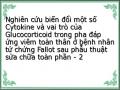 Nghiên cứu biến đổi một số Cytokine và vai trò của Glucocorticoid trong pha đáp ứng viêm toàn thân ở bệnh nhân tứ chứng Fallot sau phẫu thuật sửa chữa toàn phần - 2