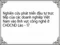 Nghiên cứu phát triển đầu tư trực tiếp của các doanh nghiệp Việt Nam vào lĩnh vực công nghệ ở CHDCND Lào - 17