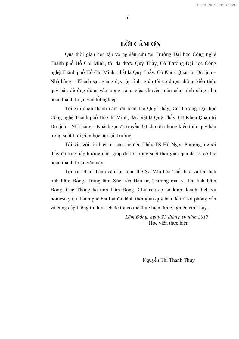 Luận văn Thạc sĩ Quản trị dịch vụ du lịch và lữ hành Phát triển du lịch Homestay tại Đà Lạt - 2 Trang 9