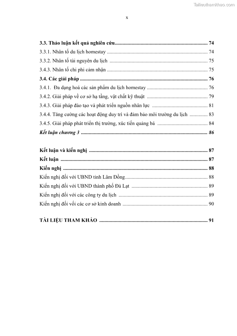 Luận văn Thạc sĩ Quản trị dịch vụ du lịch và lữ hành Phát triển du lịch Homestay tại Đà Lạt - 3 Trang 17