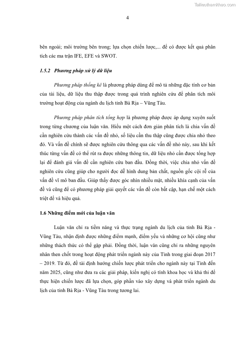 Luận văn Thạc sĩ Quản trị kinh doanh Đề xuất giải pháp phát triển du lịch tỉnh Bà Rịa – Vũng Tàu đến năm 2025 và Tầm nhìn đến năm 2030 - 3 Trang 17