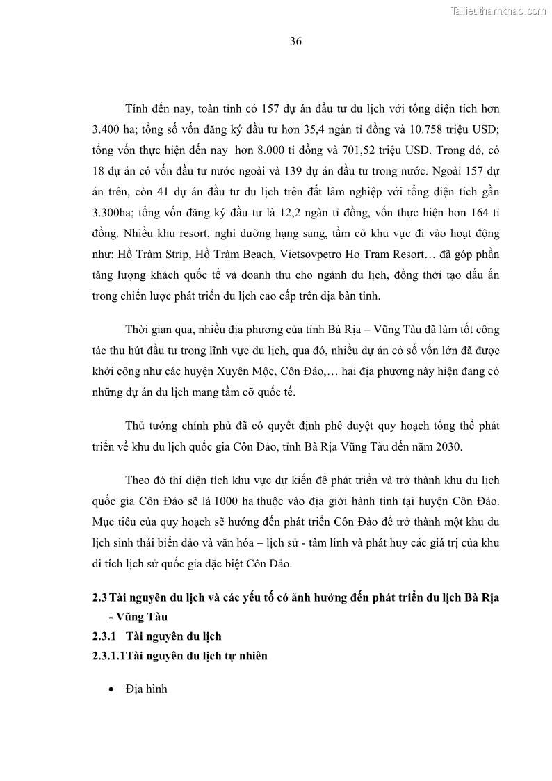 Luận văn Thạc sĩ Quản trị kinh doanh Đề xuất giải pháp phát triển du lịch tỉnh Bà Rịa – Vũng Tàu đến năm 2025 và Tầm nhìn đến năm 2030 - 7 Trang 49