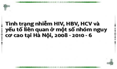 Lưu Hành Hiv Trong Pnbd Một Số Tỉnh Việt Nam [32]