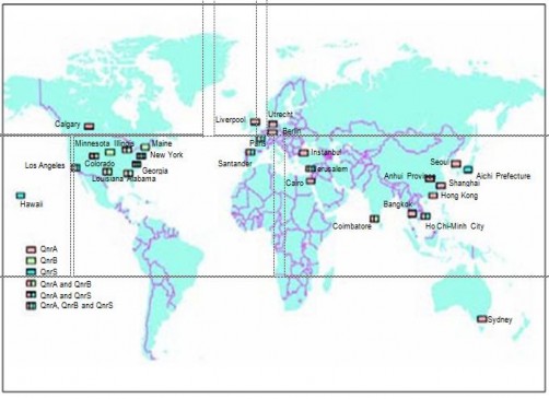 Hình 1 10 Sự phân bố gen qnr Jacob 2009 Sự kháng kháng sinh cephalosporin thế hệ 3 1