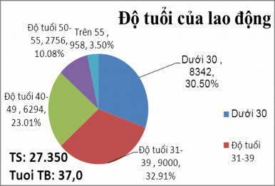 Hình 3 5 Phân bố tuổi đời của lao động PVN Nguồn 61 Hình 3 6 Độ tuổi 2
