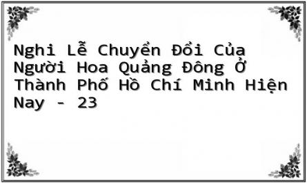Nghi Lễ Chuyển Đổi Của Người Hoa Quảng Đông Ở Thành Phố Hồ Chí Minh Hiện Nay - 23