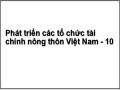 Phân Đoạn Thị Trường Tài Chính Nông Thôn Việt Nam Hiện Nay