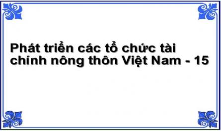 Phát triển các tổ chức tài chính nông thôn Việt Nam - 15