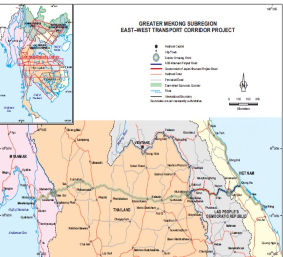 Hình 2 2 Các dự án giao thông vận tải trên EWEC Nguồn Asian Development Bank 2008 1