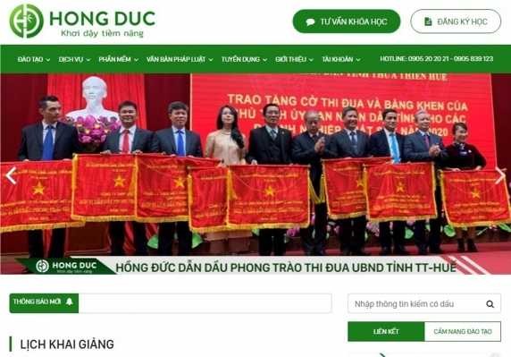 Hình 2 3 Giao diện Website hongduc com vn Nguồn Website Trung tâm Đào tạo và Tư 1