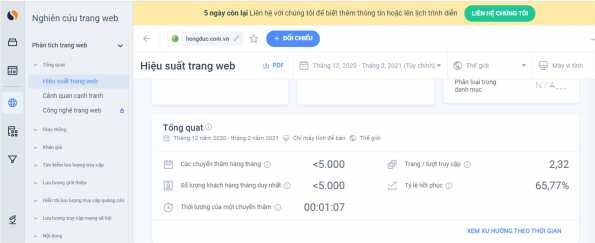 Hình 2 8 Tổng quan về website của trung tâm Nguồn Thống kê bằng công cụ 4