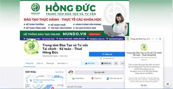 Hình 2 11 Trang Fanpage của Trung tâm Đào tạo và Tư vấn Hồng Đức Nguồn 7