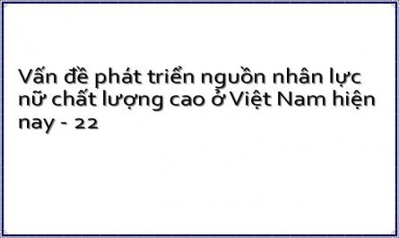 Vấn đề phát triển nguồn nhân lực nữ chất lượng cao ở Việt Nam hiện nay - 22